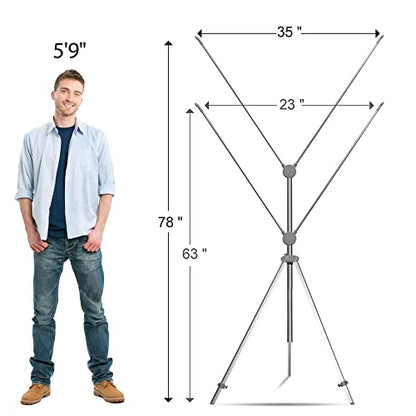 Anley Adjustable X Banner Stand with Travel Bag - Fits Any Banner Size from 23" X 63" to 35" X 78" - Portable Retractable Stand for Business, Trade Shows, Events, and Displays (Banner Not Included)