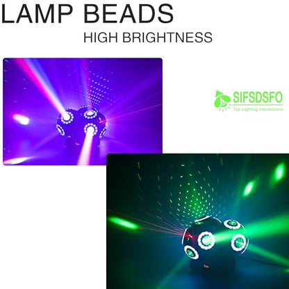 LED Moving Head DJ Light Rotating Beam Stage Lights Pin Spotlight Event Lighting Sound Control Dmx512 DJ KTV Disco Party Wedding Concert Festivals… (3Head DJ Light) | 12 LEDs moving head beam spotlight with rotating effect. Great for disco, KTV, party, we