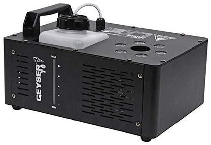 Audiosavings Bundle: Chauvet DJ Geyser T6 Fog Machine with RGB LED Pyrotechnic Effect and Remote Bundle with Rockville BAG1200 Waterproof Travel Bag with Fluid Compartment (2 Items)