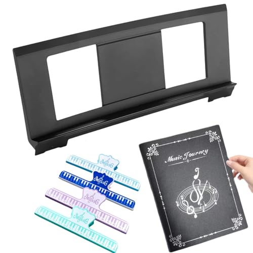 Music Stand For Sheet Music. Compatible with Yamaha PSR/YPT/KB/P/DGX Series Keyboard Music Score Stand, Keyboard Sheet Music Stand with 4 Music Book Clip 1 Sheet Music Folder | 4 Music Book Clip 1 Sheet Music Folder
