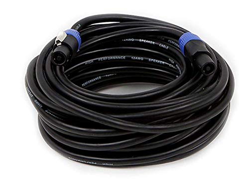 Jabra Monoprice NL4FC Female to NL4FC Female Speaker Twist Connector Cable - 50 Feet - Black, 12AWG, 2-Conductor, with Spring-Loaded Lock - size: 50 Feet