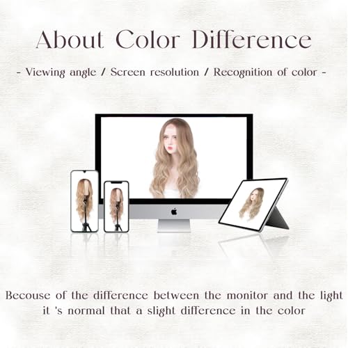 Aida ble Long Wavy Dark Blonde Ombre Wig for Women 26inch Middle Part Wig | Natural Looking Synthetic Wig,Suitable for Daily Wear,Party,Halloween and Cosplay,Beginner-friendly,Lightweight and soft - color: Brown Ombre Blonde