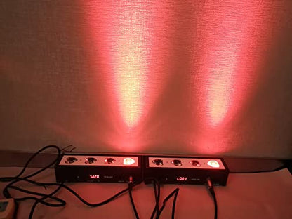 LED Par bar Wall wash Stage Light,SENLAN 4pcsX3W RGB 3-in-1 LED and Full Aluminum House of 7 Modes DMX512 for Disco/Party/Theater