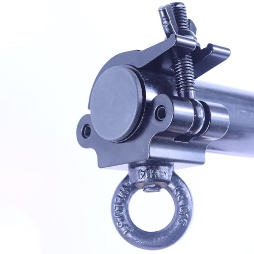 Sarknoah.Black 2" Wide Heavy Duty Truss Clamp With Eye Bolt Ring Fit Tube For (1.5-2)" /(38-52) mm Truss .Half Coupler Truss Eye Clamps For Speakers LED Video Wall LED Screen Display - color: Black