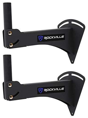 Pair Rockville Adjustable PA Wall Mount Brackets Compatible with QSC K10.2 Speakers