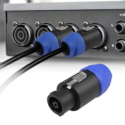 MEIRIYFA 8 Pole Speakon Connector Plug,NL4 Speak-On 8 Pin Male Audio Speaker Twist Lock Plugs and Female Panel Mount Plug Adapter for NL8FC, NL8FX, NLT8X, NL8FC, NL8FX (2Pack)