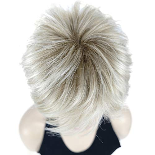 Lydell Short Layered Shaggy Wavy Full Synthetic Wigs (R12-26 Blonde Mix) - color: R12-26 Blonde Mix