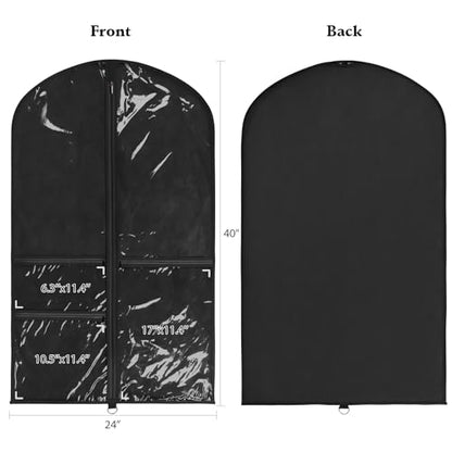 Univivi 40 Inch Dance Costume Garment Bags for Dancers, Black, 12 Pack - color: Black, size: 12 Pack