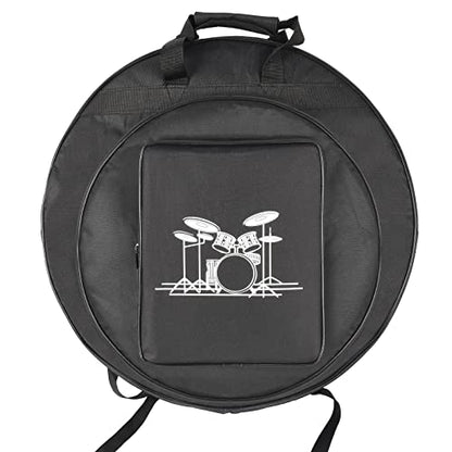 Tosnail 22" Cymbal Gig Bag with Carry Handle, Durable Shoulder Straps and Double Pockets, Great for Dust-Proof Storage - size: 22 Inches