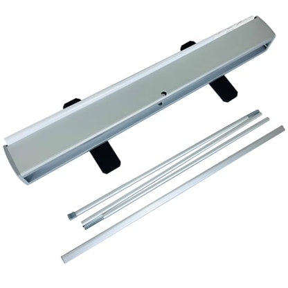 Heavy-Duty 36''x 80'' Retractable Banner Stand Roll Up Banner Stand Advertising Display Stand with Padded Canvas Bag