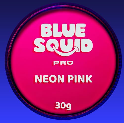 Blue Squid Face Paint Water Based Single Cake Professional Face Paint & Body Paint - Water Activated, Kids Adults Face Painting for Costume, Halloween Makeup, Cosplay - Neon Pink Face Paint 30g - color: Neon Pink