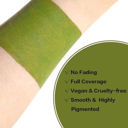 BAD COLOR Ogre Green Face Paint Stick, Matte Eye Black Stick Facepaint for Witch, Zombie, Shrek, Goblin & Monster Looks – Halloween SFX Cosplay Face & Body Paint for Adults - color: 1PCS Ogre Green