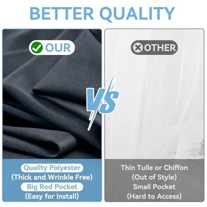Outpain 10ftx20ft Black Backdrop Ceiling Drapes,2Panels 20ft Height Wrinkle Free Tent Draping Curtains, Fabric Drapery Ceiling Drapes for Wedding Ceremony Birthday Theme Parties with Rod Pocket - color: Black, size: 60"W x 240"L (Pack of 2)