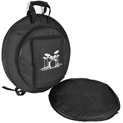 Tosnail 22" Cymbal Gig Bag with Carry Handle, Durable Shoulder Straps and Double Pockets, Great for Dust-Proof Storage - size: 22 Inches