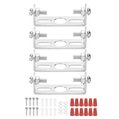 45mm (1.77") Universal Light Fixture Mounting Bracket Kit, 4 Set Light Crossbar Ceiling Light Plate with Screw - size: 45mm (1.77")