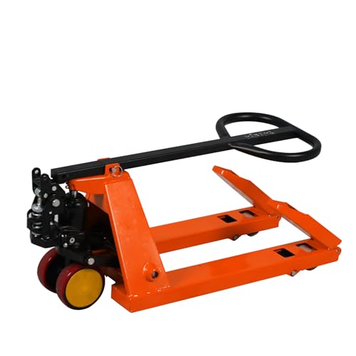 Tory Carrier Mini Pallet Jack Trucks, 2200 lbs Capacity 31.5" x 15" Forks, Small Size Narrow Manual Pallet Lift, Foldable Forks and Handle, Orange - color: Orange
