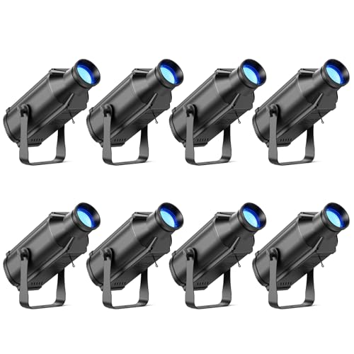 Mini LEKO Profile Stage Spotlights, 150W RGB COB Lights, Zoom Control & DMX512 Par Ellipsidal Lights, 7CH Manual Focus LED Spotlight for Show Stage Performance Event, 8 Pack - color: 8 PACK, size: RGB