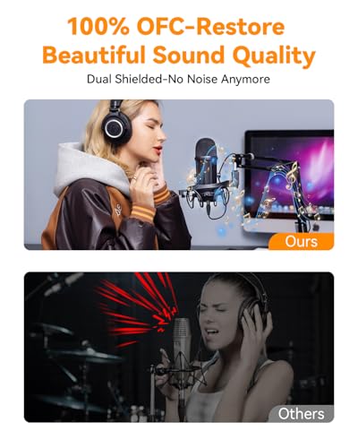 4-Channel XLR Snake Cable, 99.99% OFC Professional Snake Cables 6.6ft, Neutrik-Rean Gold Connectors, Nylon Braided Male to Female Microphone XLR Patch Cables Snake for Recording - size: 6.6ft