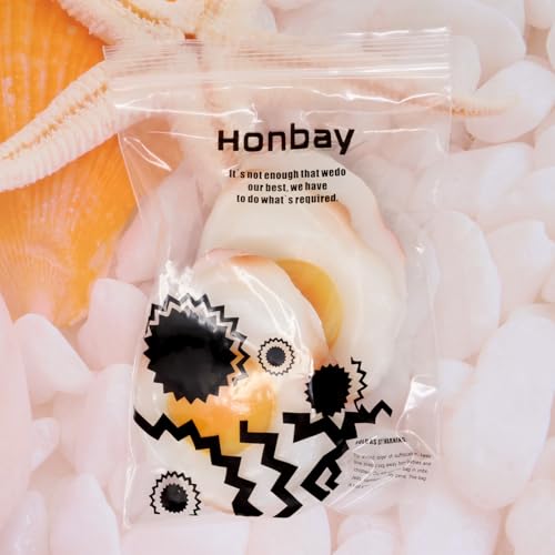 Honbay 4PCS Lifelike Artificial Fried Eggs PVC Resin Fake Food Realistic Simulation Cooked Egg Imitation Food Model Props for Home Party Halloween Decoration Market Food Sample Display