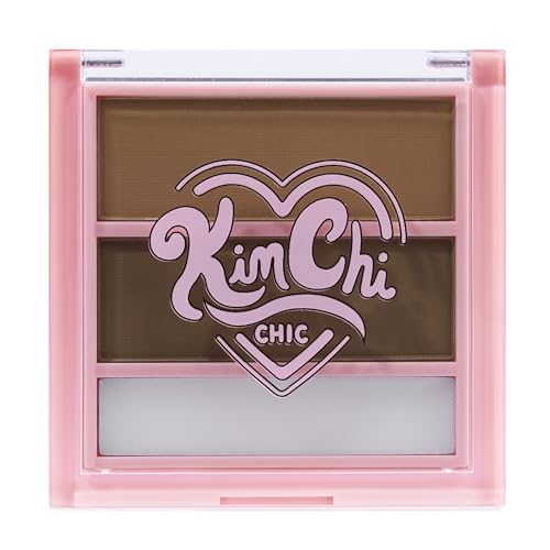 KimChiChic Beauty Kimbrowly Eyebrow Powder Duo with Brow Wax - color: 02 - Light Medium