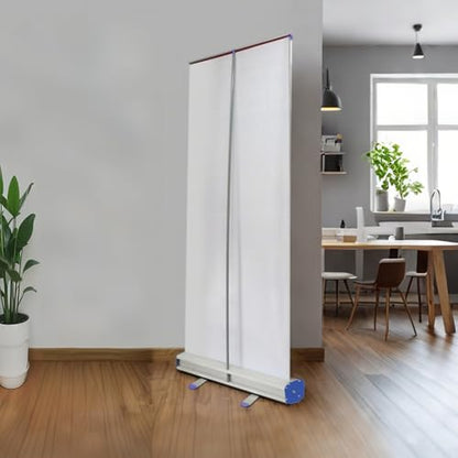 Retractable Banner Stand, 31.5"W X 80"H Portable Aluminum Alloy Vertical Retractable Roll Up Banner Stand with Heavy Base and Travel Bag for Business and Trade Shows Advertising and Promotion 22163