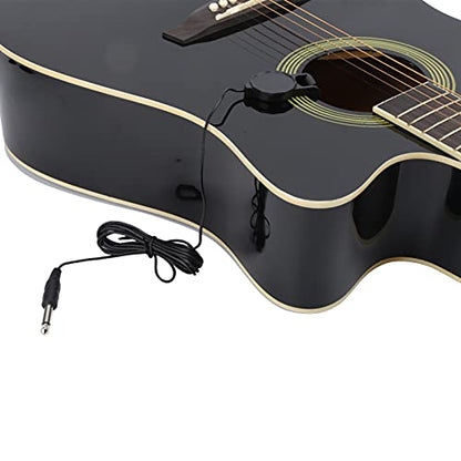 aqxreight Clip On Piezo Pickup Microphone for Acoustic Guitar Violin Ukulele Soundhole Instrument Pickup Transducer Clamp On Design ABS Metal Construction Clear Sound Musical Accessories