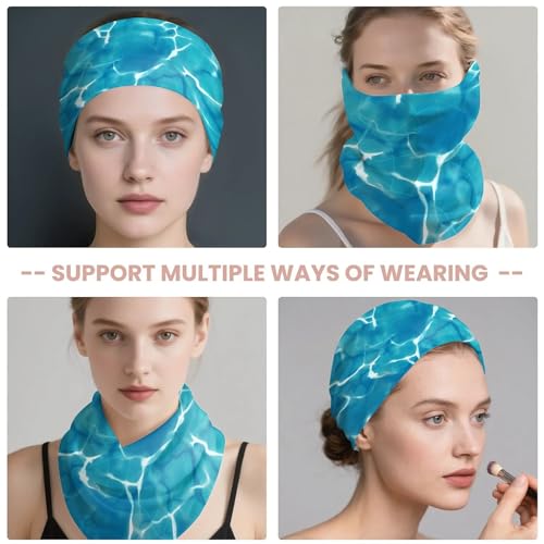 Art Owl Women's Slouchy Beanie Hat Cute Turban Hats Cancer Headwear Caps Baggy Skull Sleep Scarf - color: Blue Water Ripple