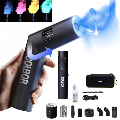COLBOR CF5 Portable Fog Machine 40W Handheld Smoke Machine with RGB Lights Effect Remote Control Fogger for Photography, Outdoor Events, Stage Effects, Halloween, Weddings