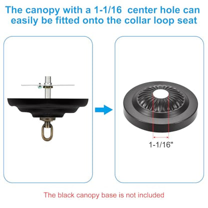 PATIKIL 4" Universal Light Fixture Cross Bar Kit, 1/4 IP Center Ceiling Light Plate Mounting Bracket Canopy Hardware Repair Set with Screw Loop, Bronze - color: Bronze