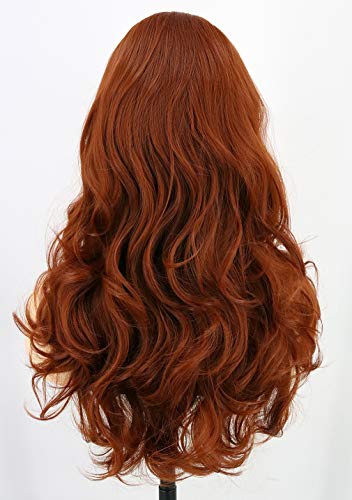 50s Married Housewife Costume Wigs for Women Dark Red Big Bouffant Hair Beehive Wigs - color: Red/Brown