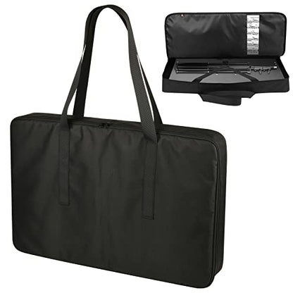 Sheet Music Stand Carrying Case for Music Sheet Clip and Tripod Nylon Storage Bag Music Sheet Stand Holder Protective Case Bag for Orchestras, Choirs, 23.22'' x 15.35'' x 2.95‘’