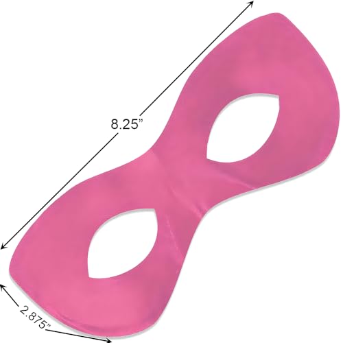 Pink Super Hero Fabric Eye Mask - 2.87" x 8.25" - Durable, Comfortable & Perfect Fit - Ideal for Parties, Cosplay & More - color: Pink
