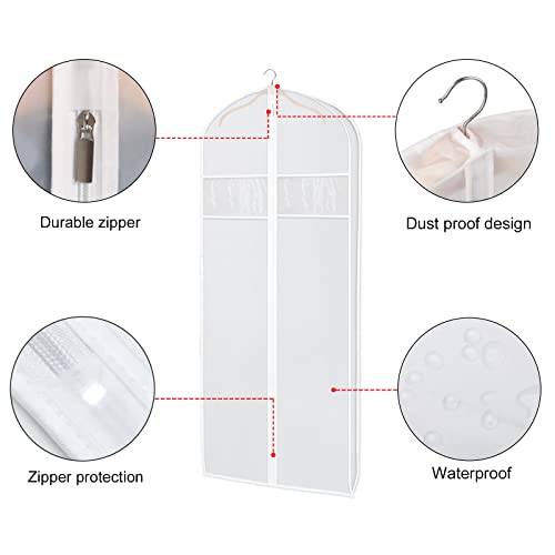 Zilink Long Dress Garment Bags for Storage Clear Coat Cover Bag 60 in,2Pack - size: 60"-2pcs