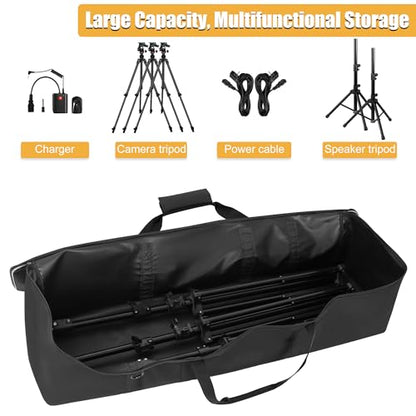 Multifunctional Tripod Bag 40 X 9.5 X 9.5 Inches / 101.5 X 24 X 24 cm Heavy Duty Tripod Carrying Case with Handle for Microphone Stands, Lights, Speakers, Cameras, Booms, Black - size: 40 X 9.5 X 9.5 Inch
