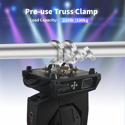 6 Pack Truss Clamp 1.57-2.4 Inch Stage Lighting Clamps Heavy Duty DJ Light Clamps Aluminum Alloy lighting C-Clamp Fit for 40-61 mm OD Tube/Pipe