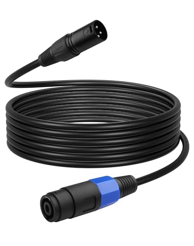 CERRXIAN Speakon to XLR Speaker Cable, 16AWG XLR Male to Speakon Female Audio Adapter with Twist Lock for Amplifier Pro DJ PA Stage - 6.5FT