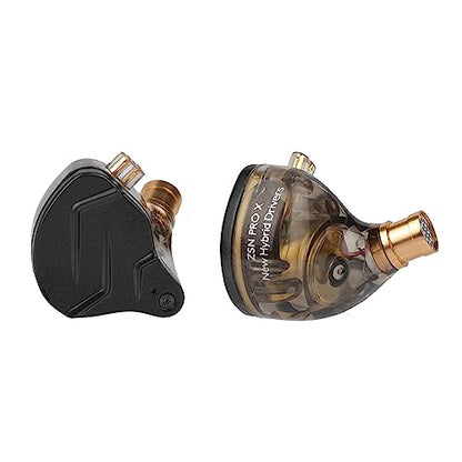 Linsoul KZ ZSN PRO X 1BA+1DD Hybrid Driver IEM HiFi Wired Earbuds | Metal HiFi in-Ear Monitor with Detachable Recessed 2Pin Cable, Zinc Alloy Panel, without Mic, Grey - color: Grey, style: Without Mic