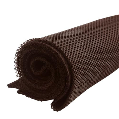 Speaker Grille Cloth Stereo Mesh Fabric, Brown, 55x20 in (140x50 cm) | 3-Layer Functional Acoustic Fabric, Fully Sound-Permeable, Dustproof & Stretchable, for Speaker & Furniture Refurbishment - color: Brown, size: 55" x 20"