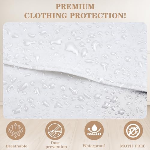 20 Pack Translucent Garment Bag,PEVA Hanging Clothes Cover,24"x43" Suit Dress Bag for Closet Storage Travel - color: Translucent