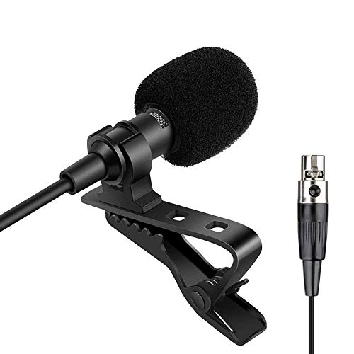 Lavalier Microphone Lapel Microphone Compatible with AKG Samson Wireless Transmitter - Unidirectional Condenser Mic - Mini XLR TA3F Plug - size: Mini XLR TA3F Plug for AKG Only