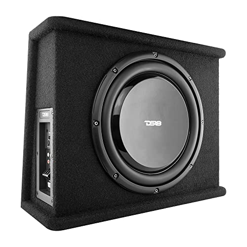 DS18 SB12A 12 Inches Shallow Subwoofer Enclosure with Built in Amplifier – Car Audio All in One Amplifier and Subwoofer Bass Package 700 Watts Power – Great Stealth Car Subwoofer in Box with Amp - style: 12-Inch