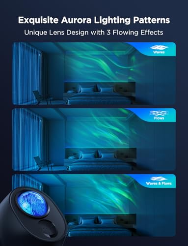 Govee Star Light Projector with 3 Aurora Flowing Effects | Works with Matter and Alexa, 52 Scene Modes, 18 White Noise Options, LED Night Light Projector for Bedroom, Without Plug - style: Aurora