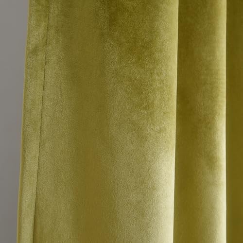 Roslynwood Velvet Curtain Cyan Yellow 63 inch Long - Curtains Block Light Super Soft Luxury Thermal Insulated Rod Pocket Window Drapes Panels for Living Room/Bedroom, 52 by 63 Inch, 2 Panels - color: Cyan Yellow, size: 52"W x 63"L (Pack of 2)