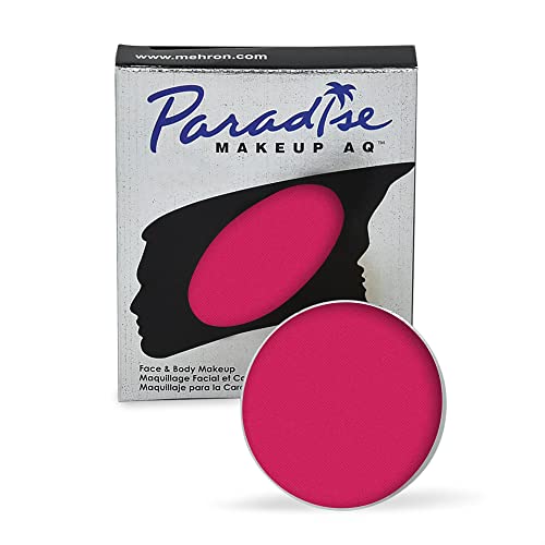 Mehron Makeup Paradise AQ - DARK PINK, Water-Activated Face & Body Paint - color: Dark Pink, size: 0.25 Ounce