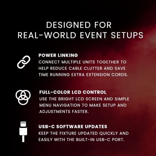 CHAUVET DJ Sentinel Wash Q120 Moving Head LED Wash Light with 120W RGBW LED, DMX Stage Lighting, 540° Pan & 260° Tilt, LCD Display, Master/Slave Mode, DJ, Party & Event Lighting