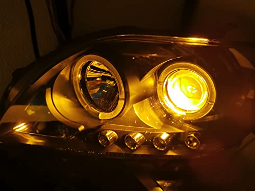 SOCAL-LED LIGHTING 3156 3157 Amber Yellow LED Turn Signal Bulb Advanced 3030 SMD Bright Colorful DRL Brake Lamp Parking Tail Light, Pack of 2 - color: Amber Yellow, size: 3157 (T25)