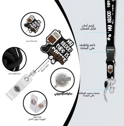 4 Pcs Cool Nurse Retractable Badge Reel Holders – Clip-On ID Badge Holders with Keyring & 24” Cord Extension – Fun Animal Nurse & Office Badge Reels for Teachers, Students & Professionals