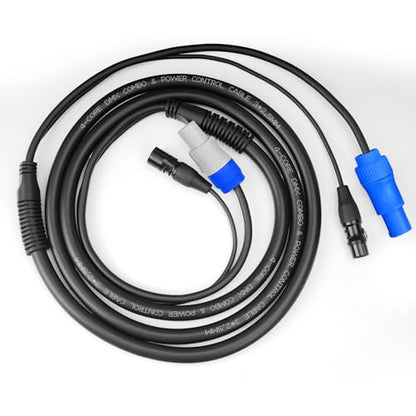 SMALL-EYE 3 Pin DMX Power Control Combo Link Cables 15 ft 2-Pack | Power and DMX in One Cable, 116Ω Optimized Impedance, Fixture Linking, Faster Setup - size: 15 feet -2 Packs