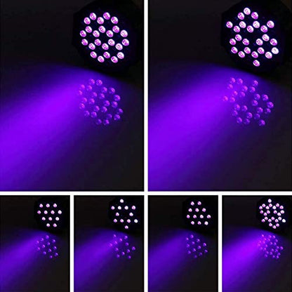 U`King Black Lights for Glow Party 72W UV 36LED Blacklight Glow in The Dark Black Light Strobe with Remote Control DMX Portable for Tapestry Church Parties Birthday Party DJ Bars Nightclubs - color: 1 Pack