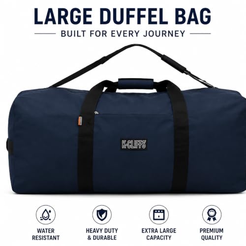 Heavy Duty Cargo Duffel Large Sport Gear Drum Set Equipment Hardware Travel Bag Rooftop Rack Bag - color: Navy, size: 36" x 17" x 17"